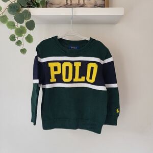 Polo Green and Yellow Sweater